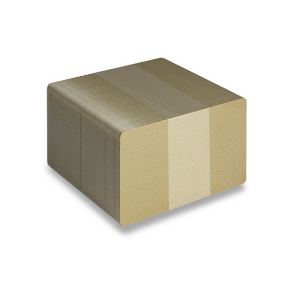 Billede af Guld gennemfarvet plastkort blanke - CR80 (GULD KERNE). 70102028