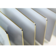 Billede af Blanke hvide med guld kant plastkort - CR80. 70102028GE