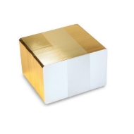 Billede af Blanke hvide med guld kant plastkort - CR80. 70102028GE