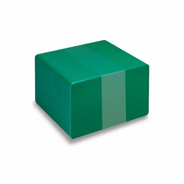 Billede af Blanke grønne gennemfarvet plastkort - CR80 (GRØN KERNE). 70102062