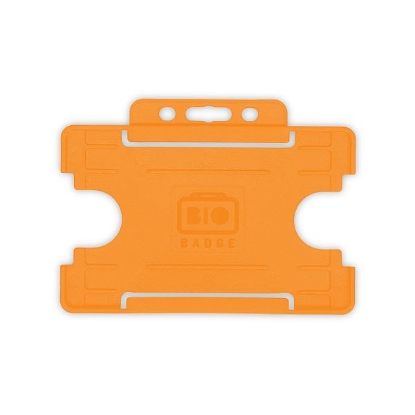 Picture of Bio badge Cardholder/carrying face open plastic orange (horizontal/landscape). 60270453