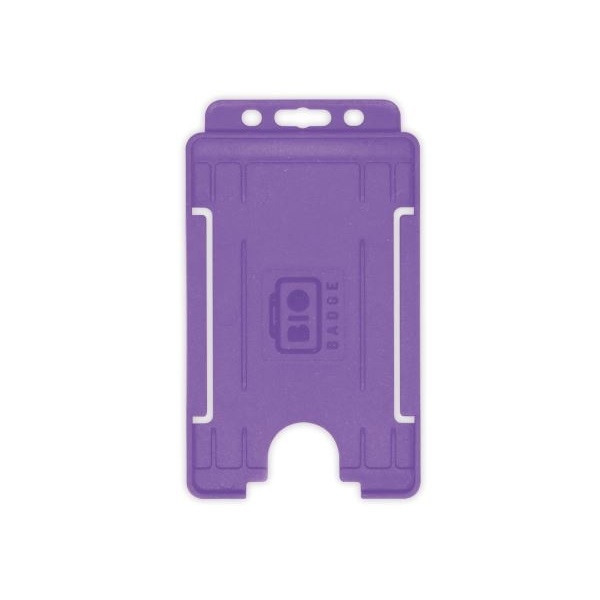 Picture of Bio badge Cardholder/carrying face open plastic purple (vertical/portrait). 60270474