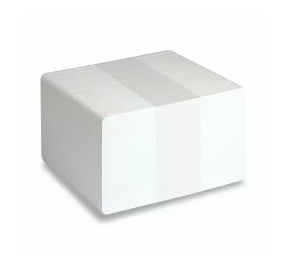 Billede af Blankt hvidt polykarbonat plastkort - CR80. 70102251
