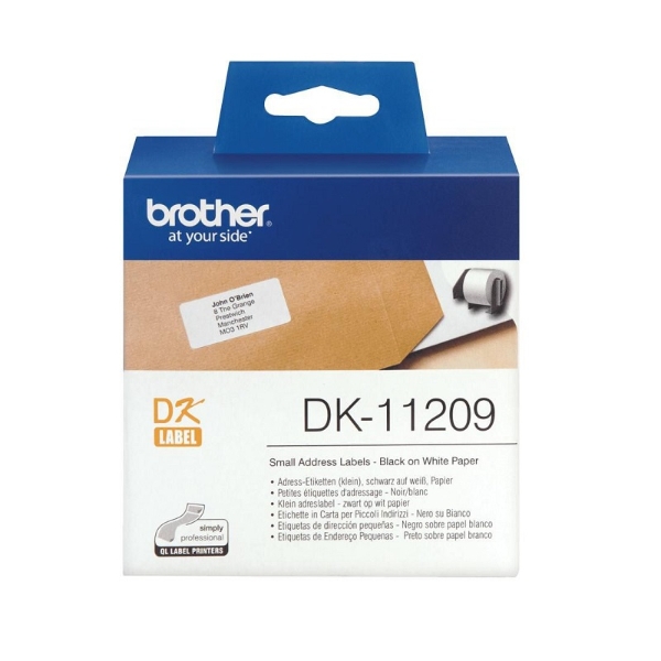 Bild på Brother Label Roll 62x29 DK11209. BRDK11209 (DE,SE,NO,FI,RO,PL)