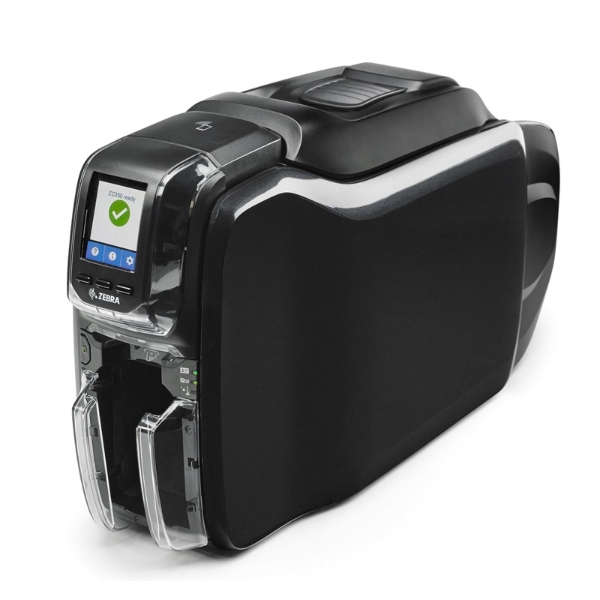 Picture of Zebra ZC350 Plastic Card Printer with USB and ethernet. ZC350SS