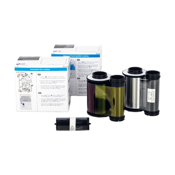 Bild på Smart-81 4 color ribbon/dye film (YMCK) and retransfer film - 500 print. Smart 55653547 / 653547. (DE,SE,NO,FI,RO,PL)