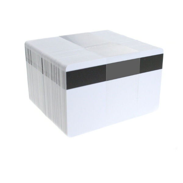 Billede af Blanke berøringsfrie MIFARE DESFIRE® 4K EV3 hvide plastkort med HICO magnet - CR80 cards - CR80. 70102054EV3K4HICO